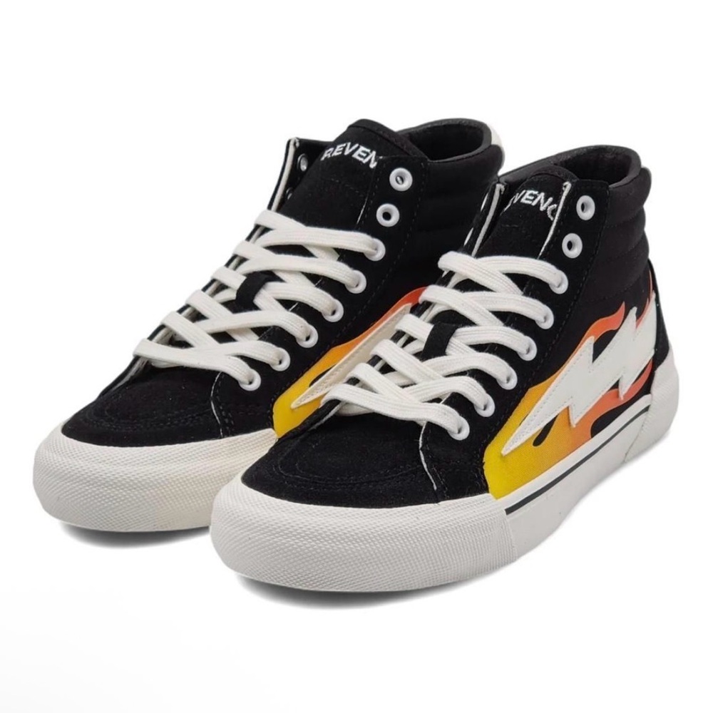 Revenge x Storm High Top Black Flame Sneakers size 14
